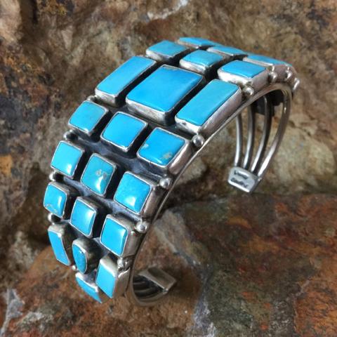 Sleeping Beauty Turquoise Sterling Silver Bracelet