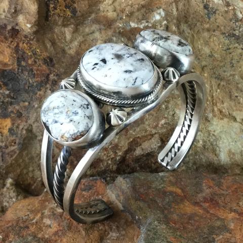 White Buffalo Sterling Silver Bracelet by Paul Livingston
