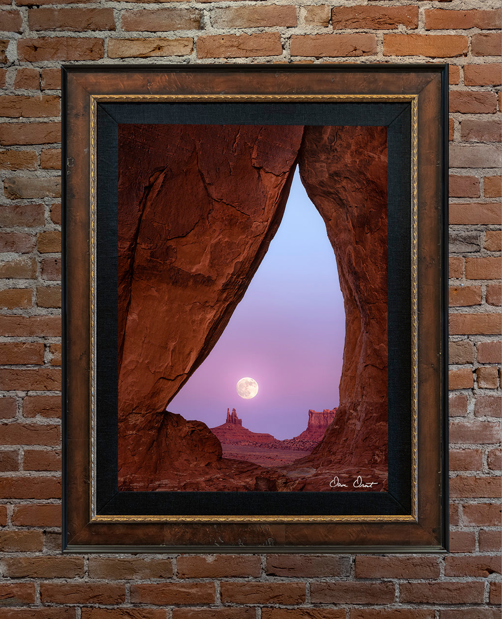 Dave Drost Photograph - 'Moonrise thru Teardrop Arch'