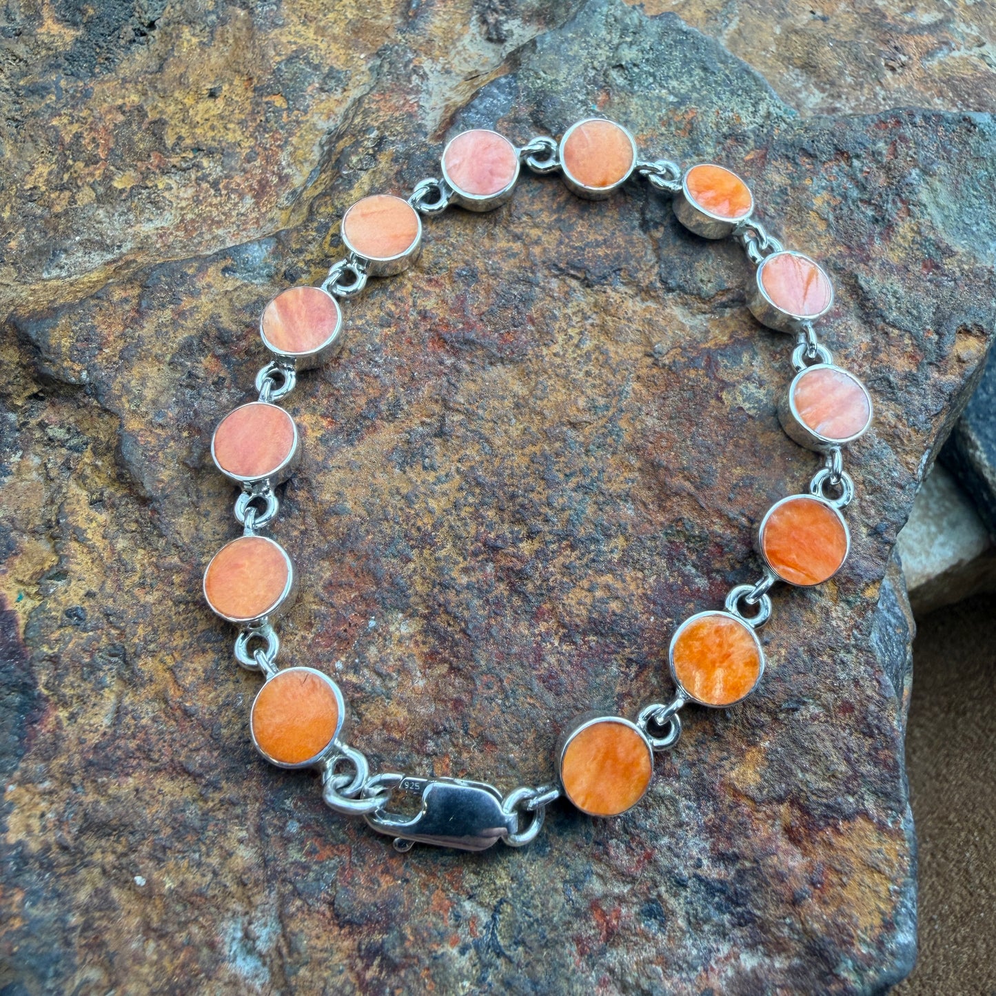 David Rosales Desert Fire Sterling Silver Link Bracelet