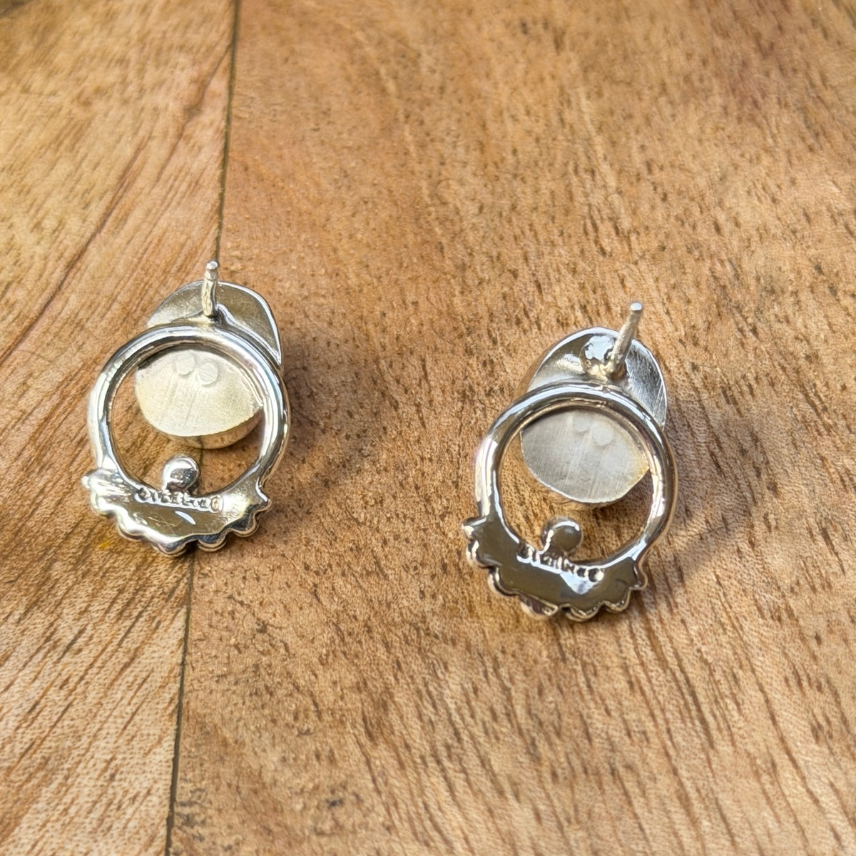 Freshwater Pearl and Sterling Silver Beaded Post Earrings