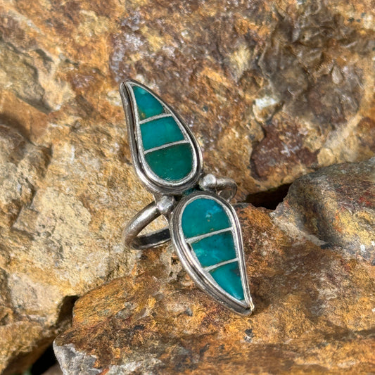 Turquoise Ring - Silver - Size 8 - Estate Jewelry