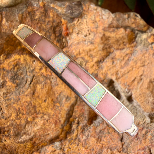 David Rosales Make Me Blush Inlaid Sterling Silver Bracelet