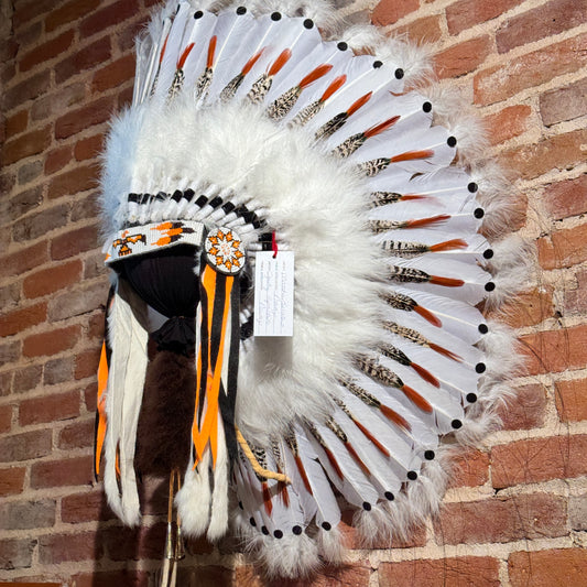 White Thunderbird Headdress by Navajo Artists