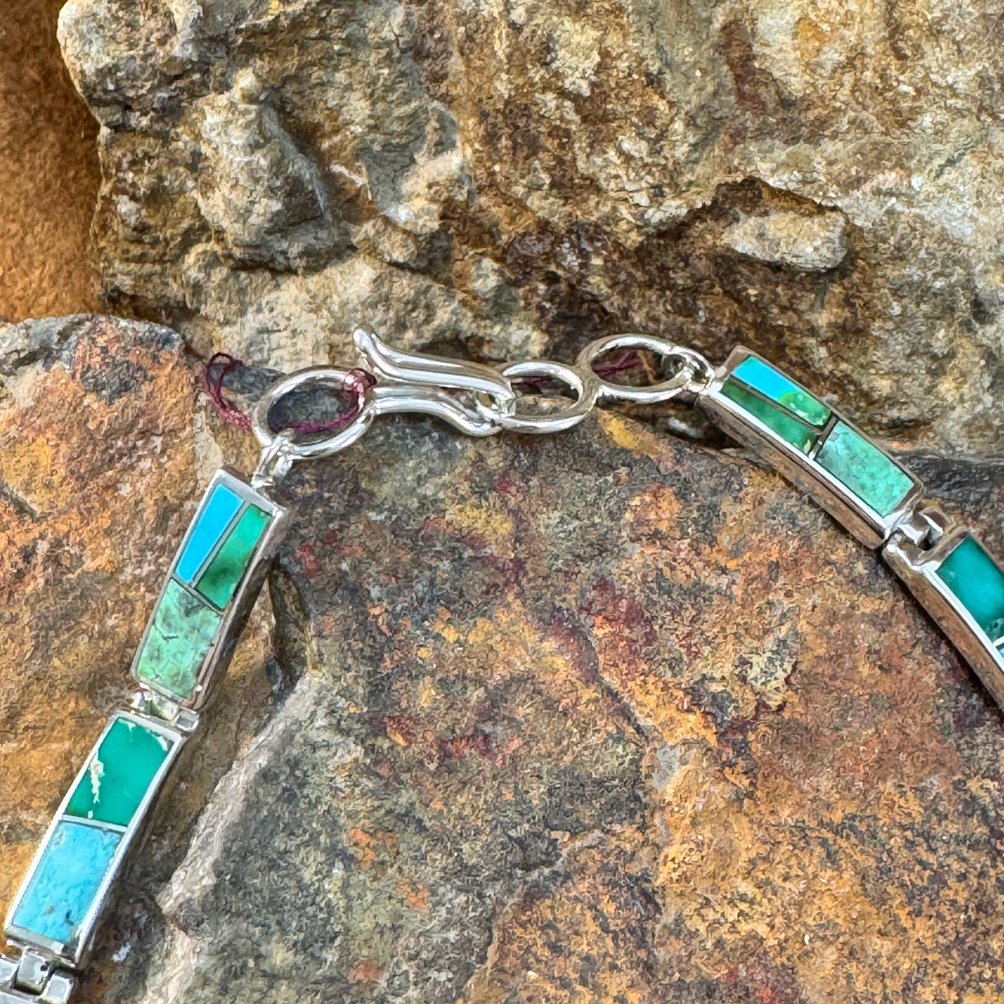 David Rosales Sonoran Gold Inlay Sterling Silver Necklace