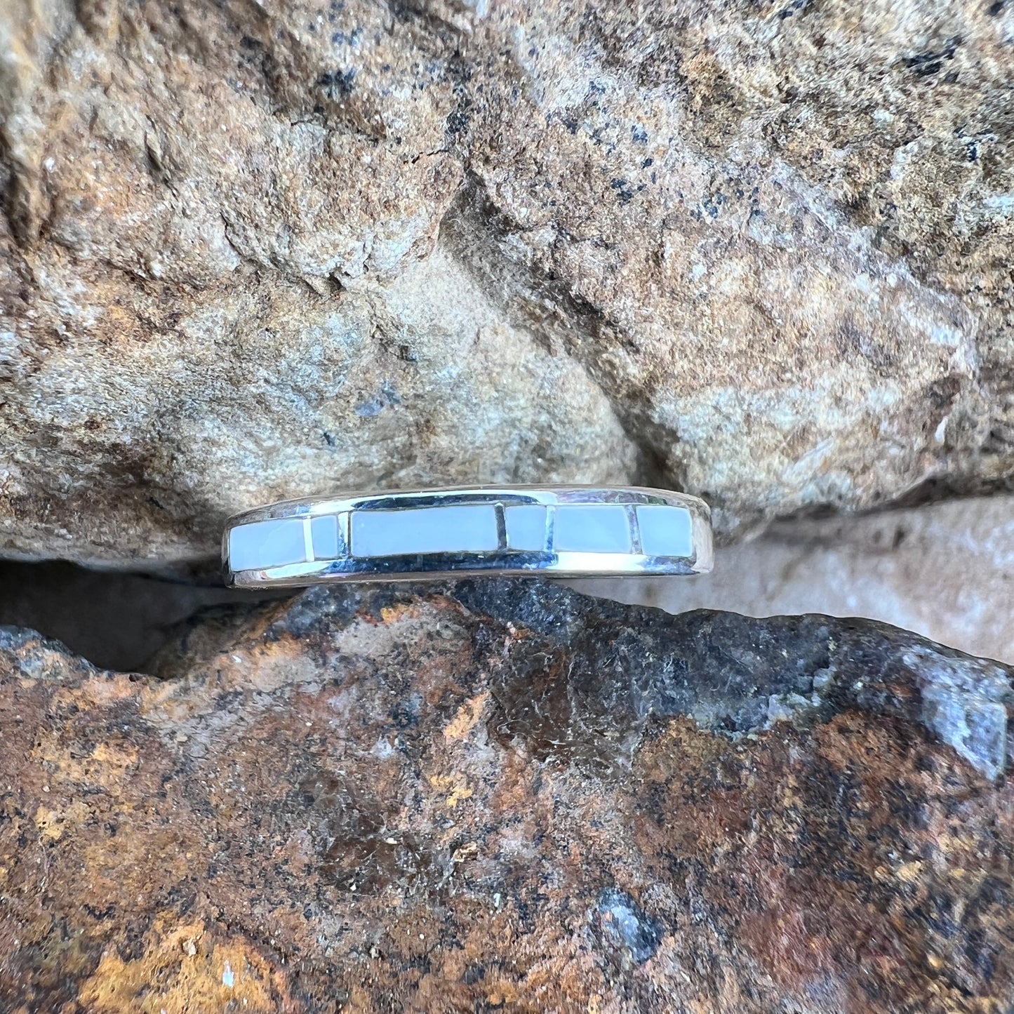 David Rosales Pristine Inlaid Sterling Silver Ring