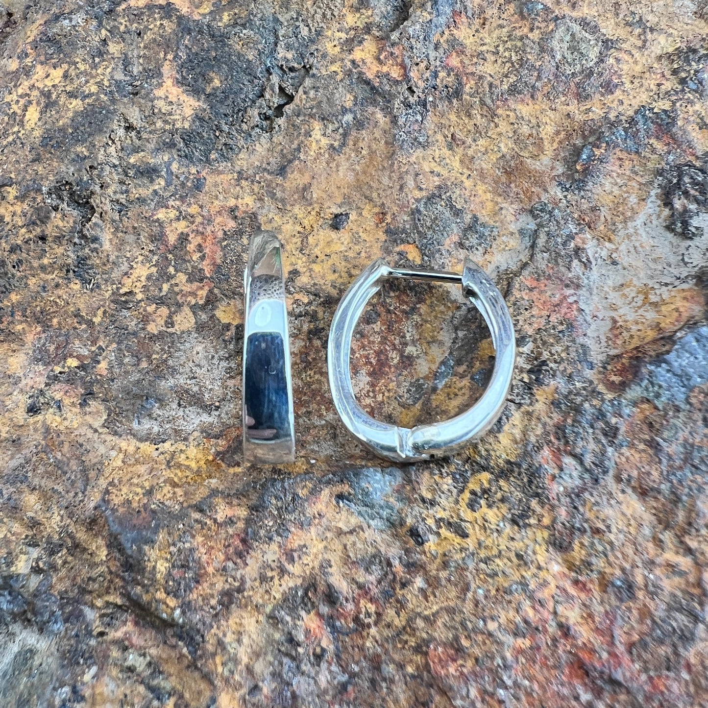 David Rosales Silver Country Sterling Silver Earrings Huggie