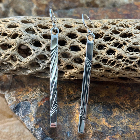 Sterling Silver Dangle Earrings by Artie Yellowhorse