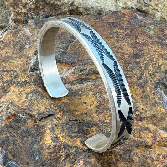 Sterling Silver Cuff Bracelet by Jerald Tahe
