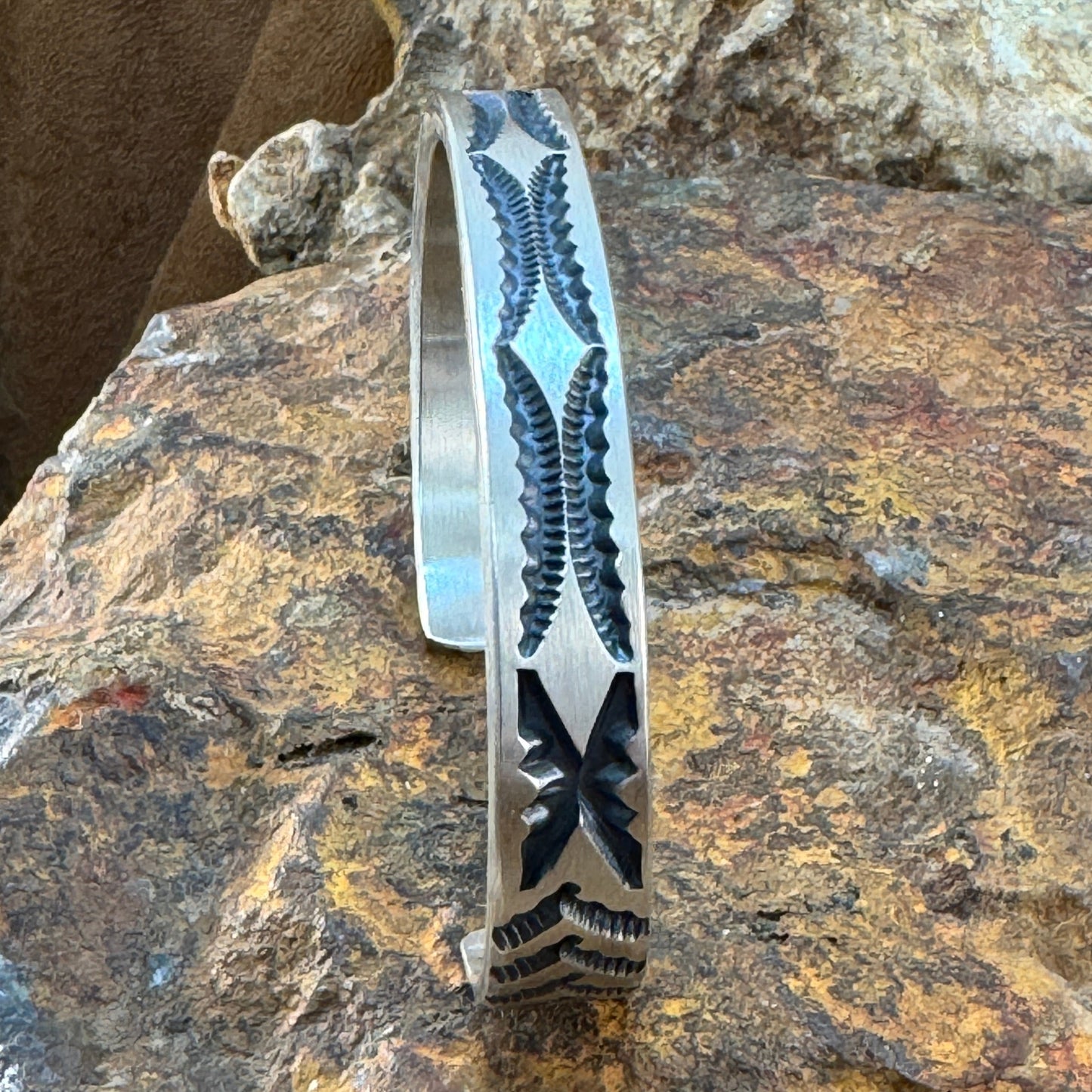 Sterling Silver Cuff Bracelet by Jerald Tahe