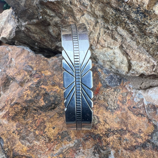 Vintage Sterling Silver Cuff Bracelet by Derrick Cadman - Estate