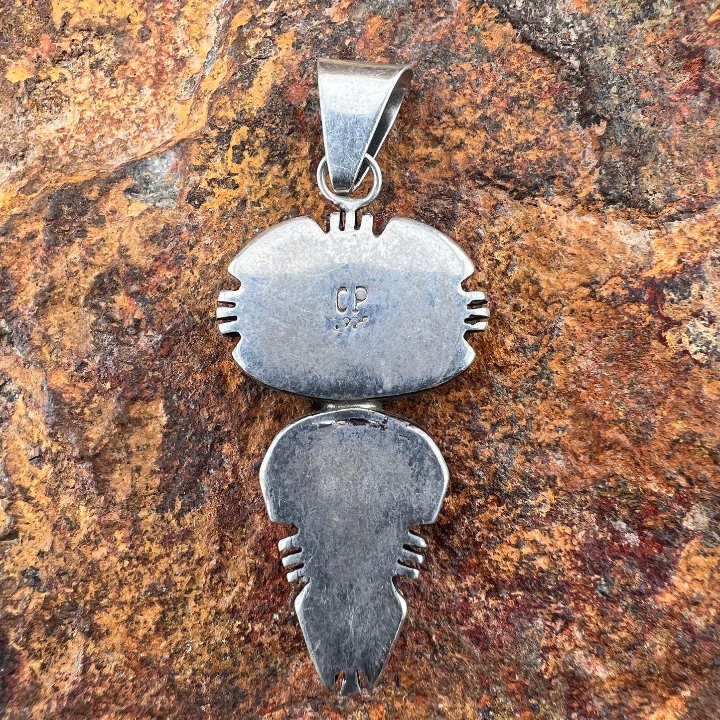 Vintage Inlaid Pendant - Estate