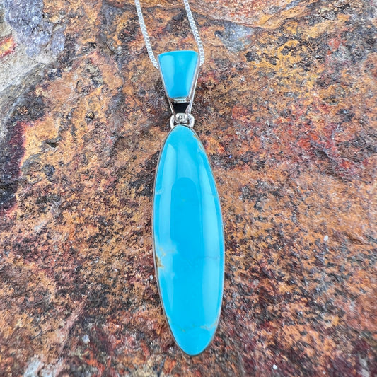 Number 8 Turquoise Pendant by Cathy Webster