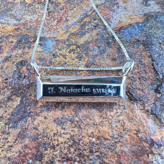 Kingman Turquoise Sterling Silver Pendant by Troy Natachu
