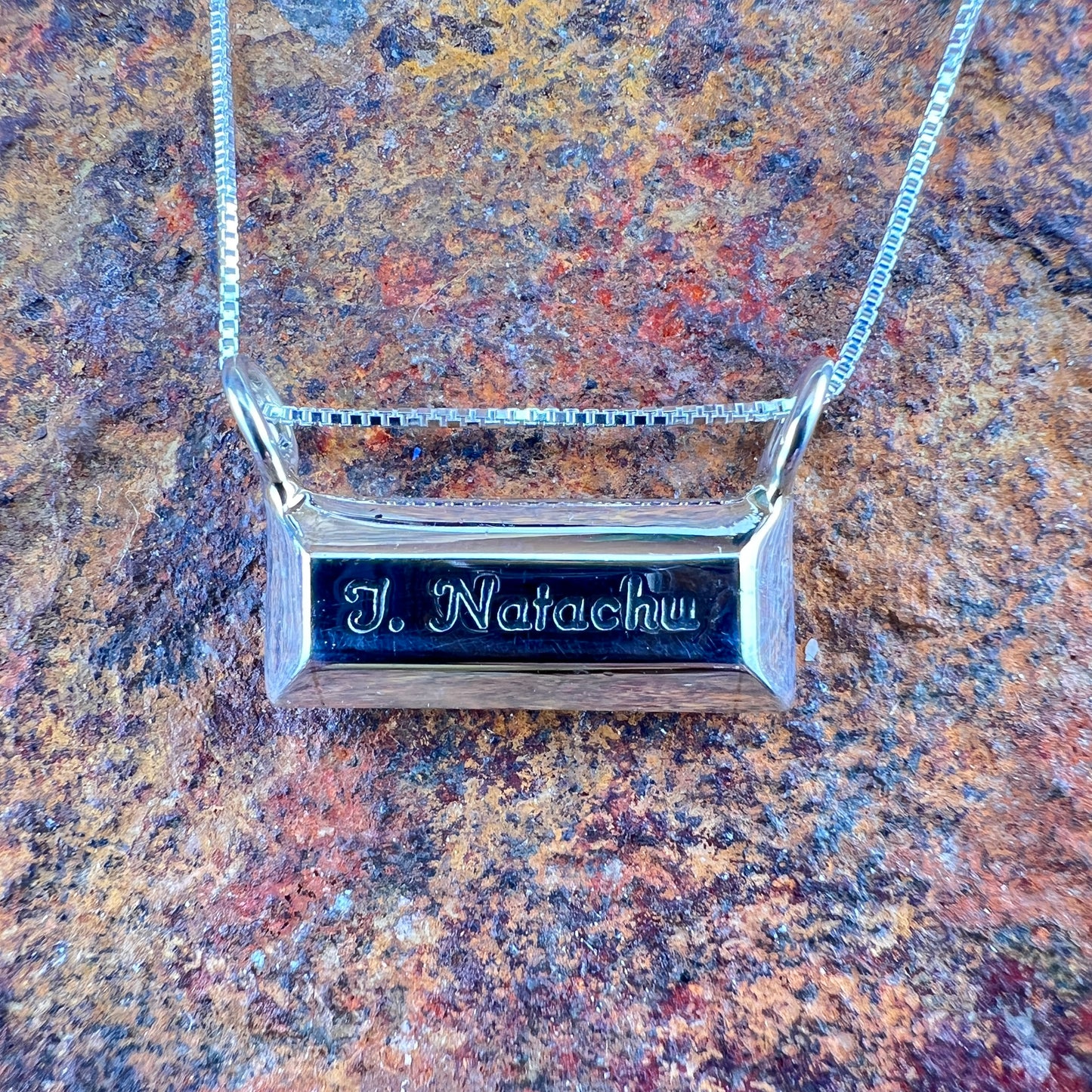 Kingman Turquoise Sterling Silver Pendant by Troy Natachu