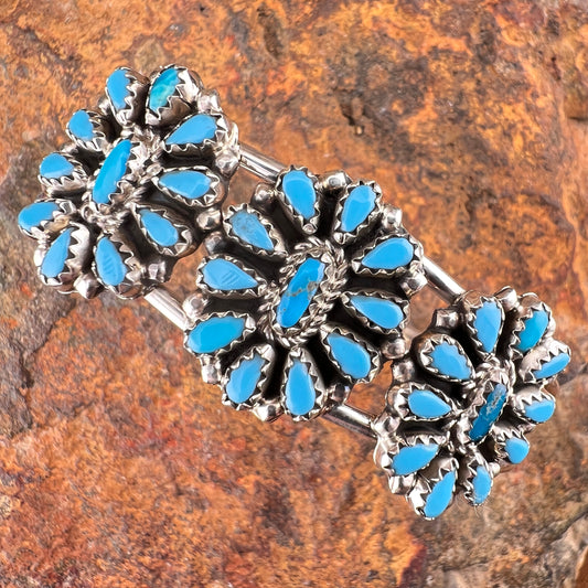 Kingman Turquoise Cluster Bracelet by Elton James