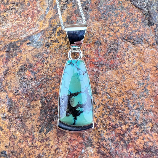 Royston Turquoise Sterling Silver Pendant by Cathy Webster