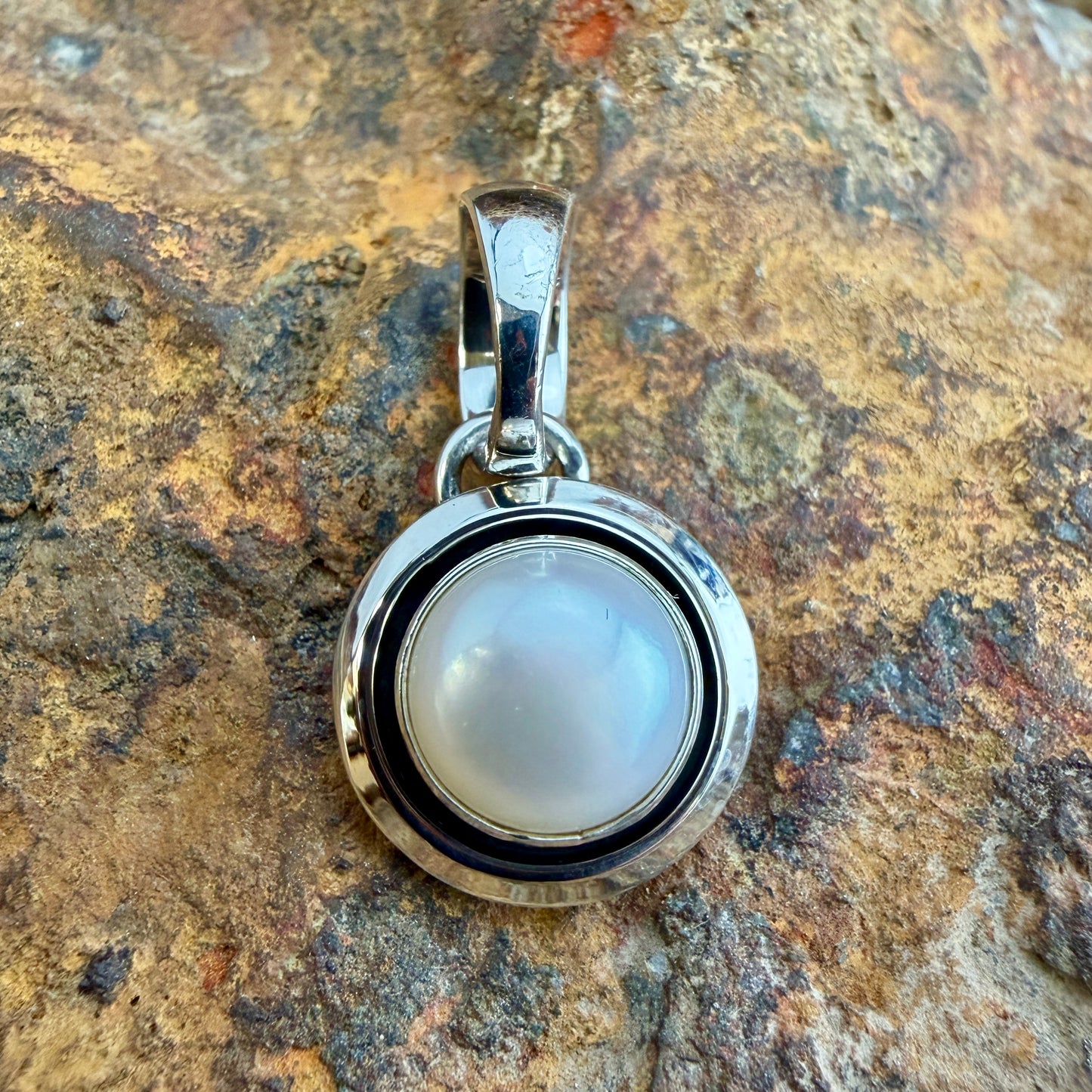 Sterling Silver Fresh Water Pearl Pendant by Artie Yellowhorse