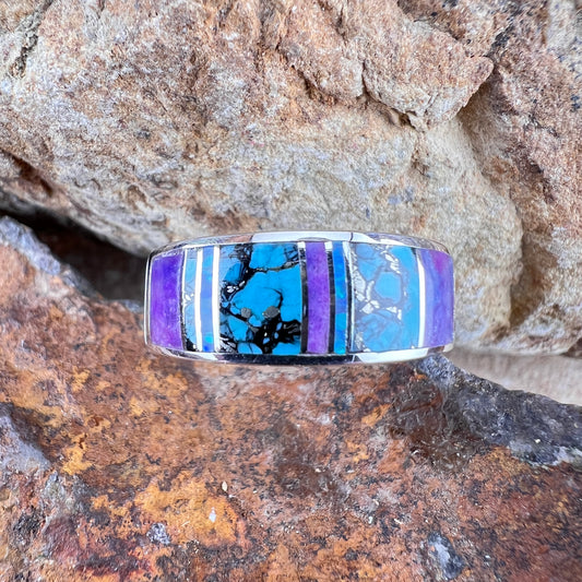 David Rosales Shalako Inlaid Sterling Silver Ring