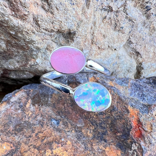 David Rosales Make Me Blush Double Stone Sterling Silver Ring