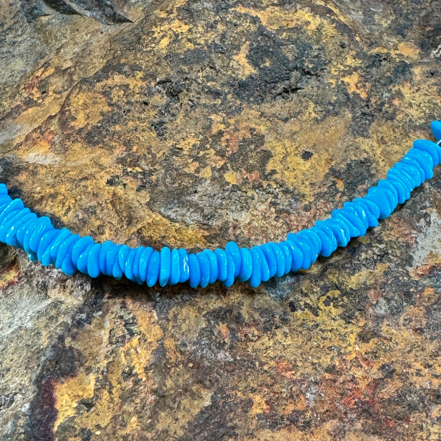 18” Length Kingman Turquoise Chip Necklace