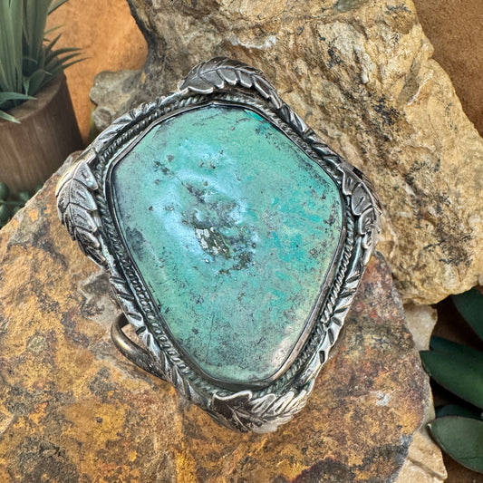 Vintage - Monumental Vintage Navajo Turquoise Cuff Bracelet - Estate