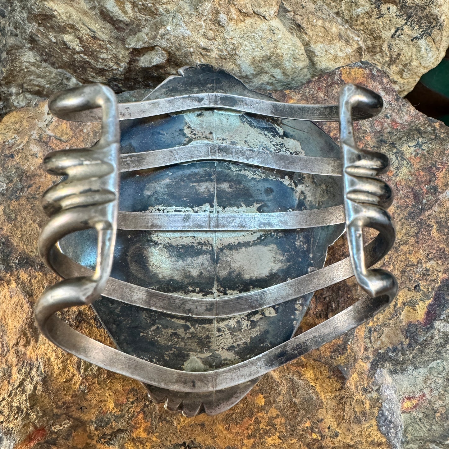 Vintage - Monumental Vintage Navajo Turquoise Cuff Bracelet - Estate