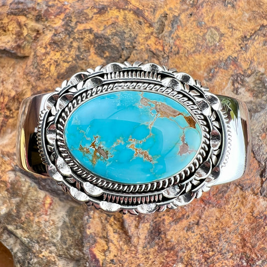 Royston Turquoise Sterling Silver Bracelet by Artie Yellowhorse