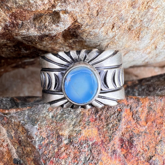 Golden Hill Sterling Silver Ring by Ray Coriz - Size 7