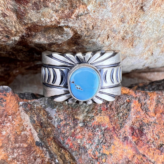 Golden Hill Sterling Silver Ring by Ray Coriz - Size 8