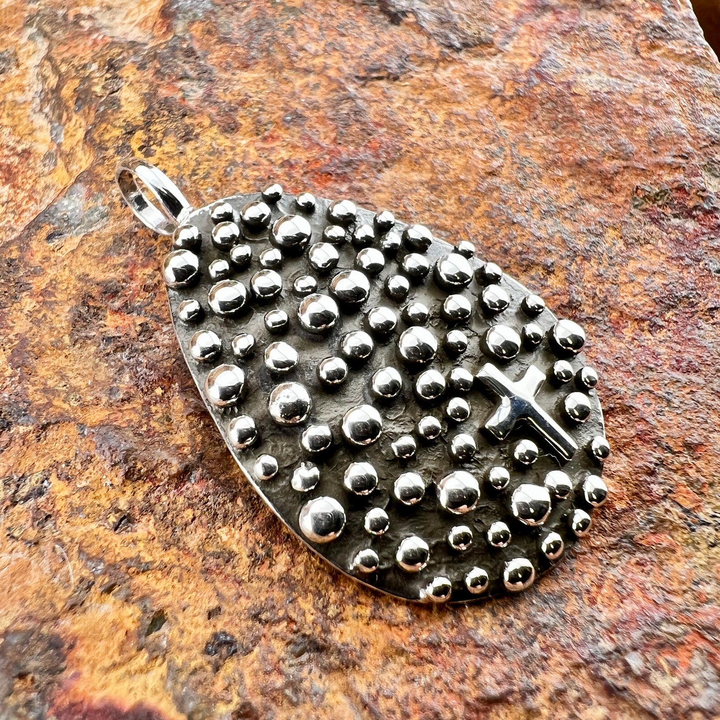 Million Drops Sterling Silver Pendant by Akee Douglas