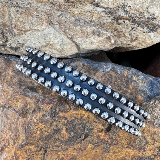 Million Drops Sterling Silver Cuff Bracelet by Ray Coriz