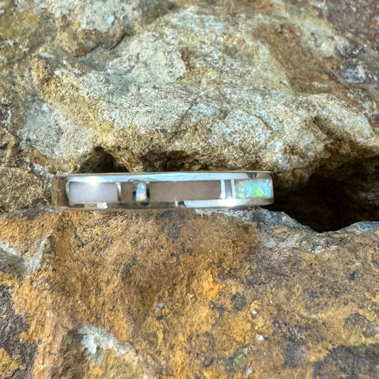 David Rosales Make Me Blush Inlaid Sterling Silver Ring