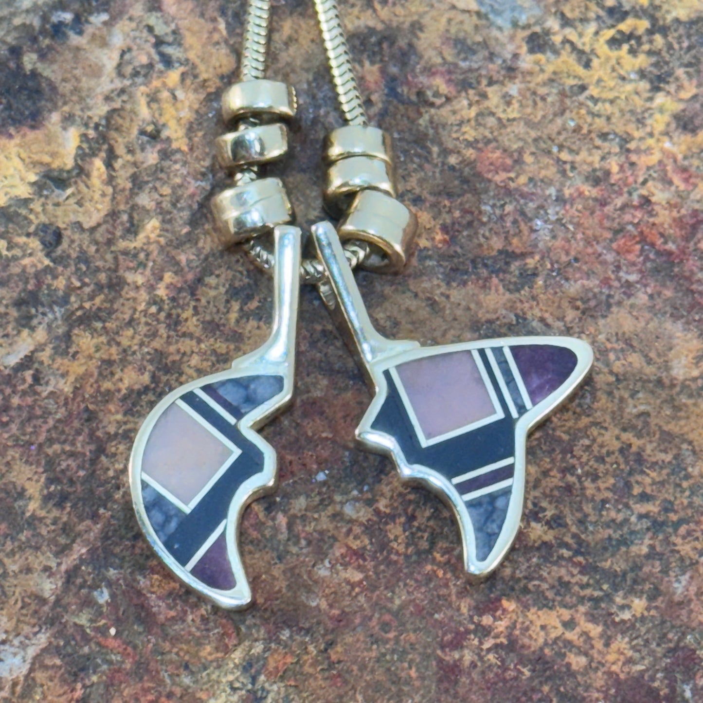 Ray Tracey Knifewing 14k Gold Double-Sided Bear Pendant