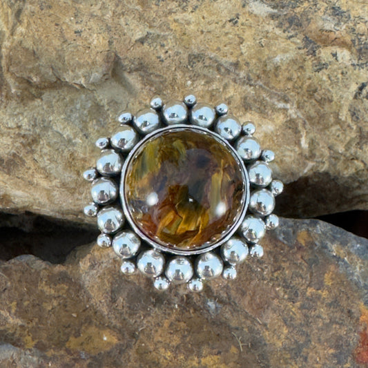 Pietersite Sterling Silver Ring by Artie Yellowhorse