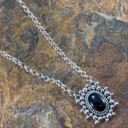 Black Onyx Necklace by Artie Yellowhorse