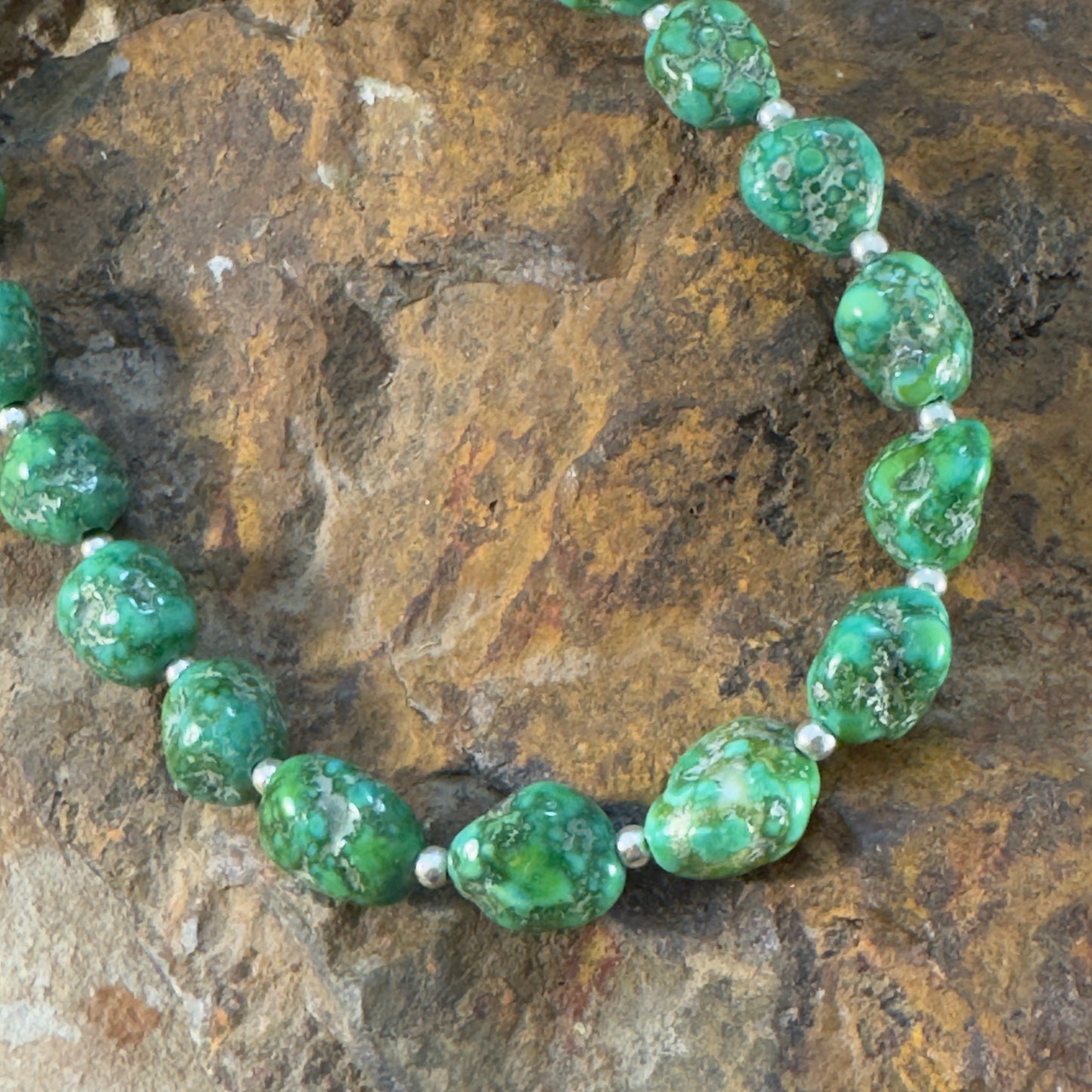 Sonoran Gold Turquoise Nugget Necklace by Artie Yellowhorse