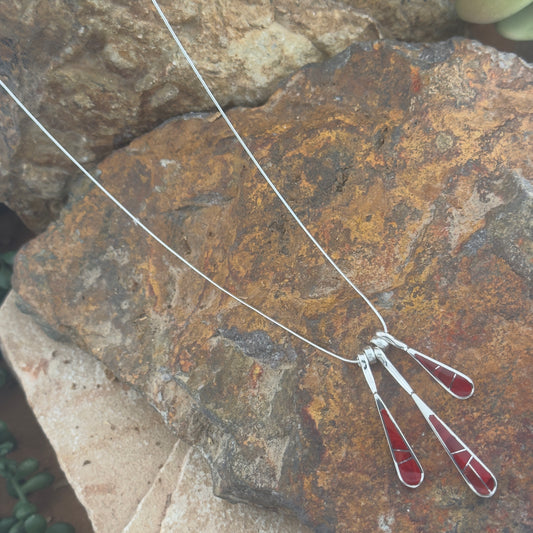 David Rosales Rosarita Inlay Sterling Silver Necklace