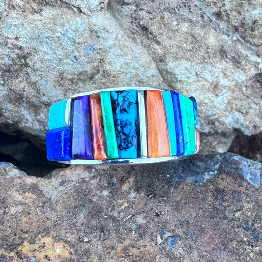 David Rosales Indian Summer Cobble Inlaid Sterling Silver Ring