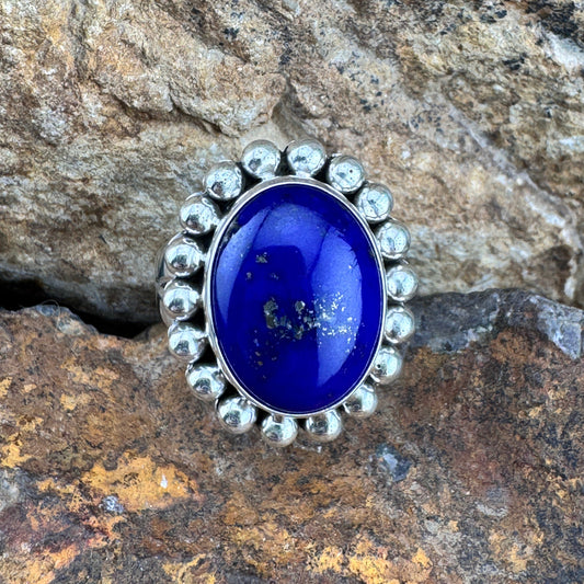 Lapis Lazuli Sterling Silver Ring by Artie Yellowhorse