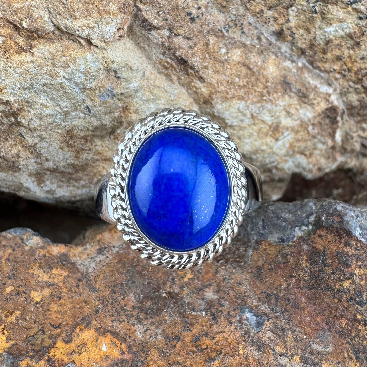 Lapis Sterling Silver Ring by Artie Yellowhorse