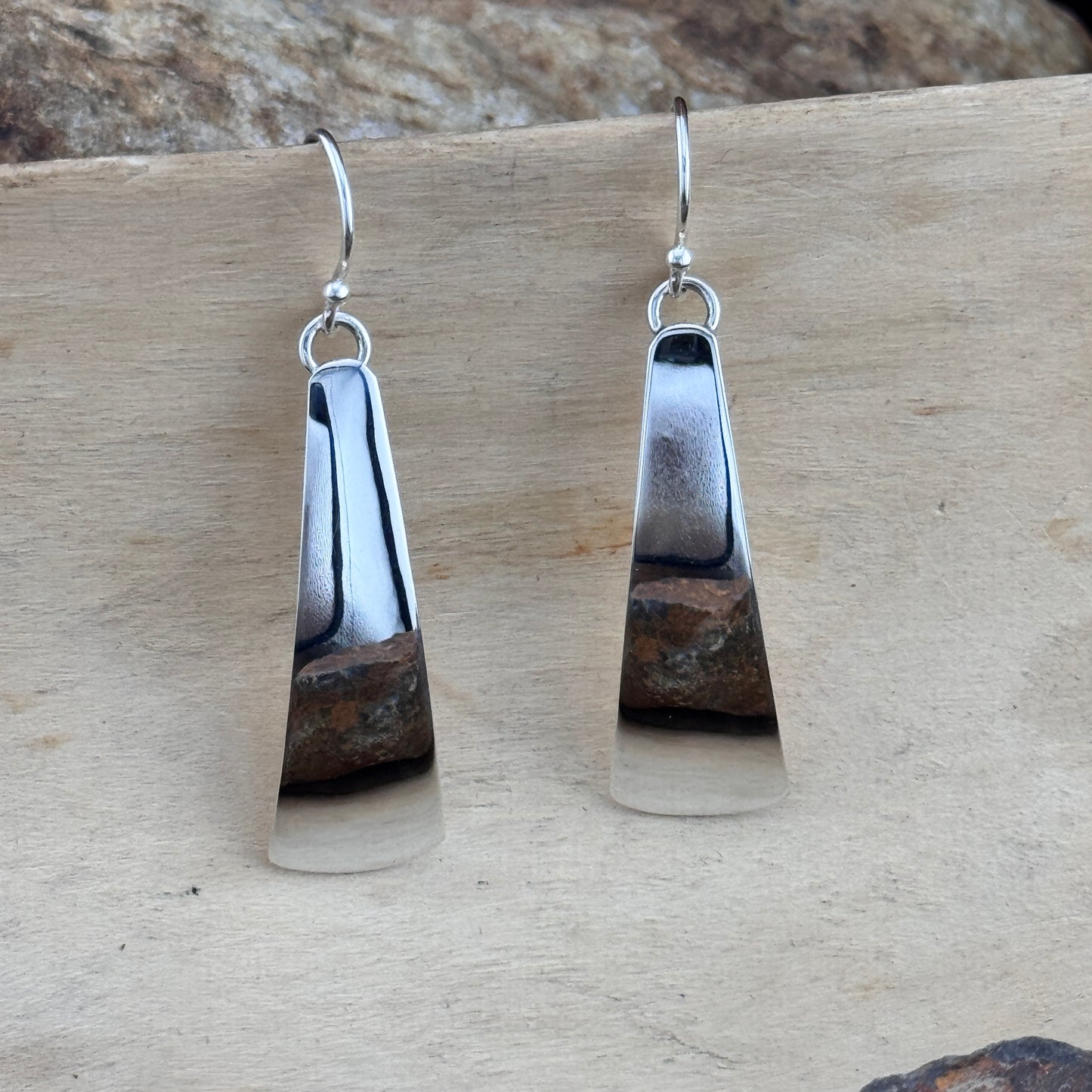 Sterling Silver Abstract Earrings by Artie Yellowhorse