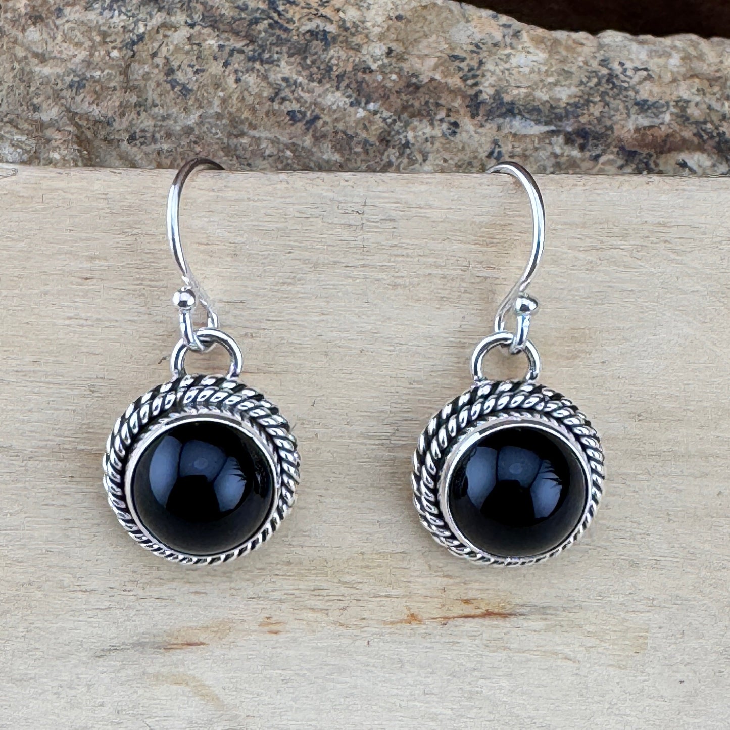 Black Onyx Drop Earrings by Artie Yellowhorse