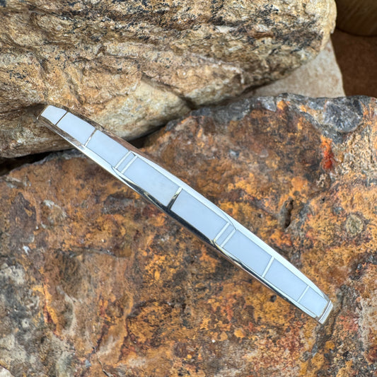 David Rosales Pristine Inlaid Sterling Silver Bracelet