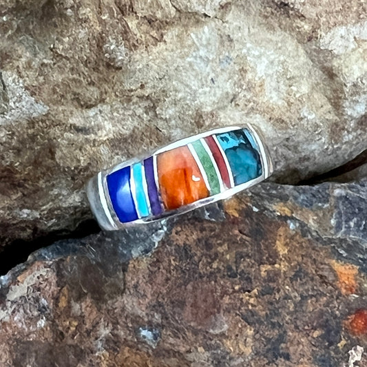 as part of the Indian Summer collection, features Red & Orange Spiny, Sugilite, Gaspiete, Kingman Turquoise, Lapis & Tibetan Turquoise.