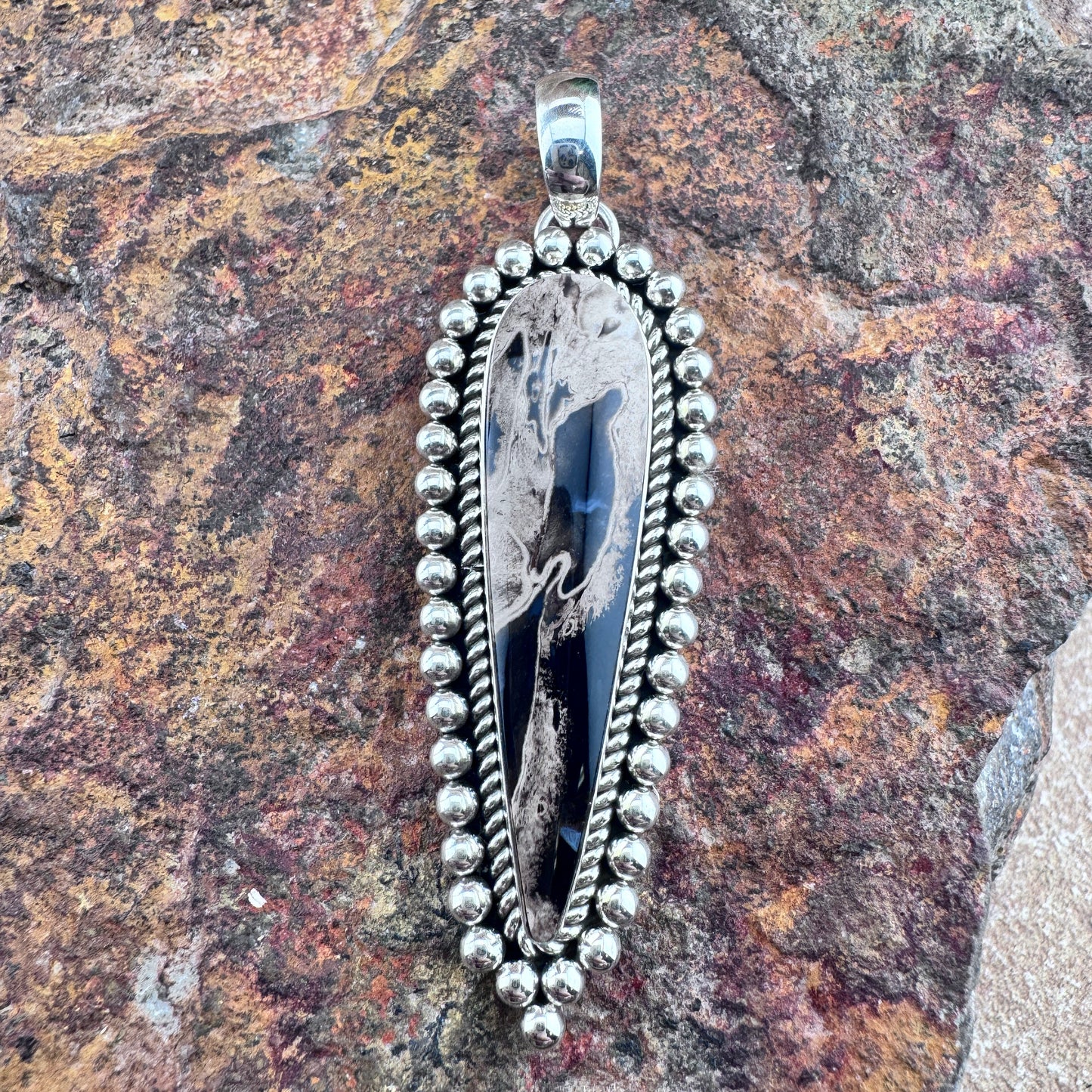 Palm Wood Pendant by Artie Yellowhorse