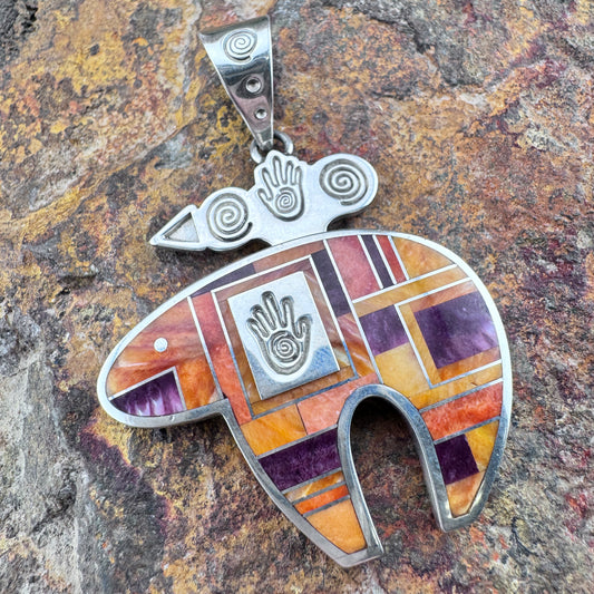 Vintage Spiny Oyster Bear Pendant by Leslie & Ray Tracey - Estate