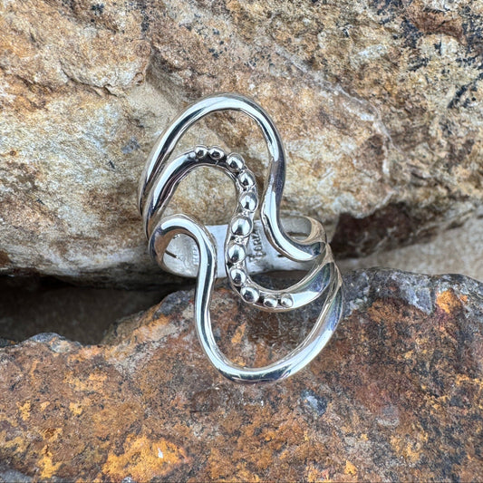Sterling Silver Wave Ring by Ray Coriz