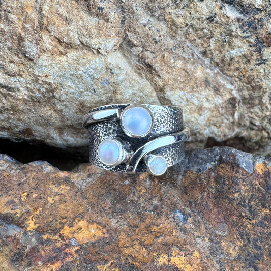 Fresh Water Pearl Sterling Silver Ring by Ray Coriz