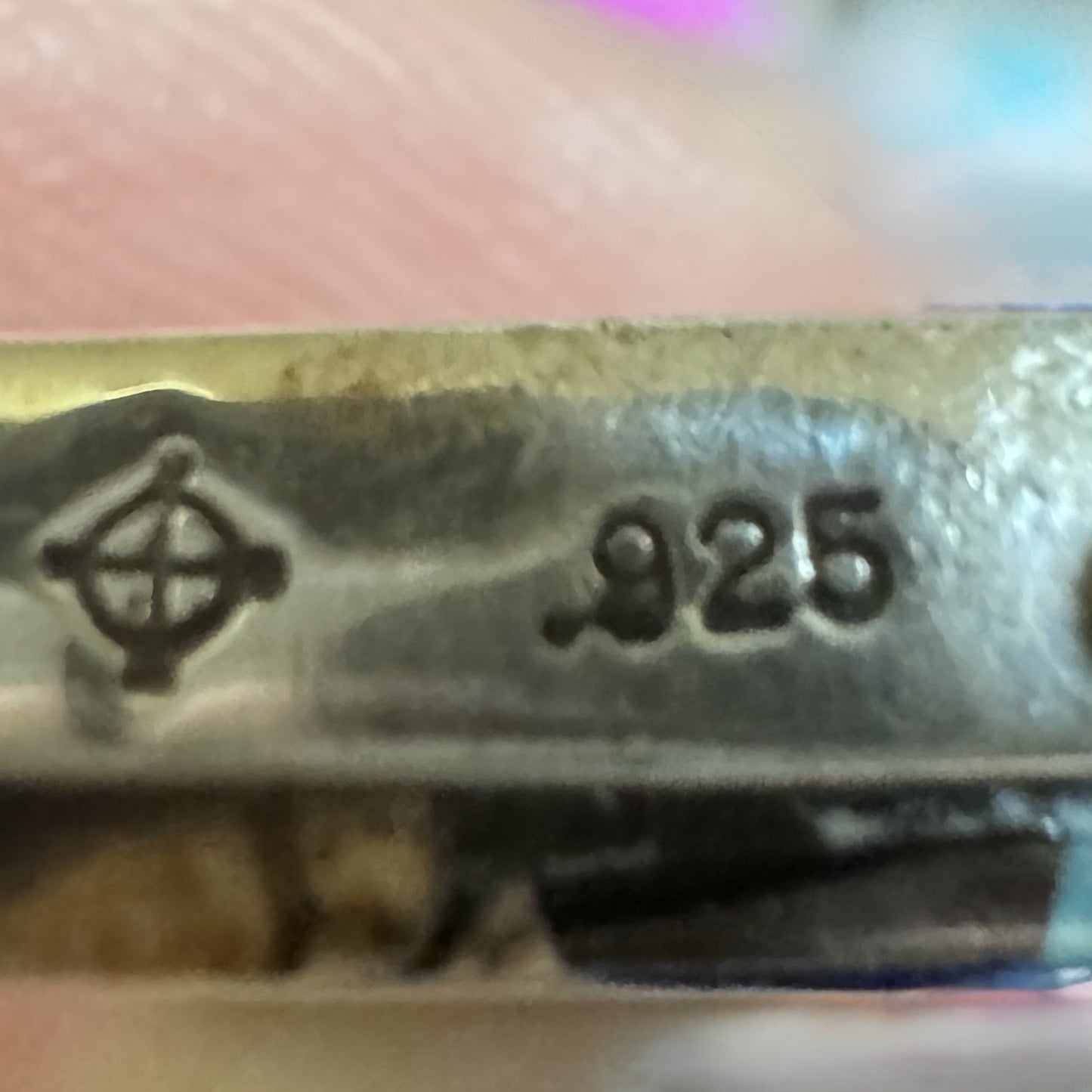 Vintage Inlaid Bear Pendant - Estate